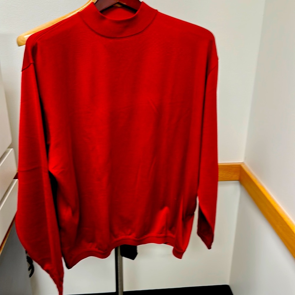 St. Croix red moc turtleneck XXL made in USA